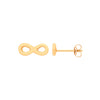 9k Yellow Gold Earrings - 9ct Y/G Infinity Studs - by Hearts Forever Jewellers