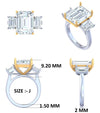 Sample CAD of Three Stone Ring with Emerald Cut Stones