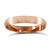 18ct Rose Gold Standard Weight Court Profile Mirror Finish Wedding Ring