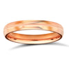 18ct Rose Gold Standard Weight Court Profile Mirror Finish Wedding Ring