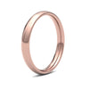 18ct Rose Gold Standard Weight Court Profile Mirror Finish Wedding Ring