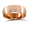 18k Rose Gold Ring - 18ct Rose Gold Standard Weight Court Profile Mirror Finish Wedding Ring - by Hearts Forever Jewellers