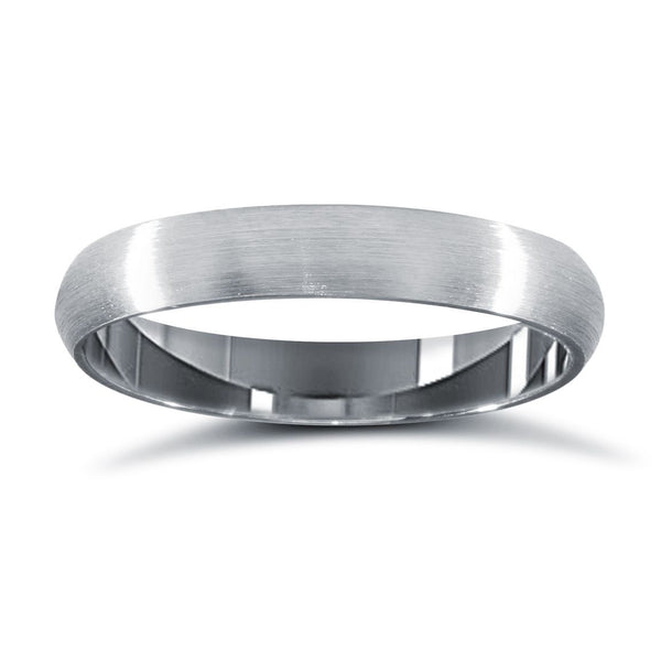 18k White Gold Ring - 18ct White Gold Standard Weight Court Profile Mirror Finish Wedding Ring - by Hearts Forever Jewellers
