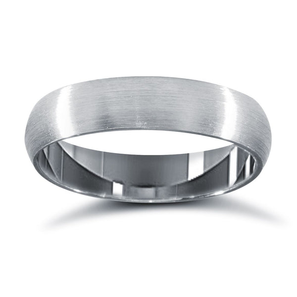 18k White Gold Ring - 18ct White Gold Standard Weight Court Profile Mirror Finish Wedding Ring - by Hearts Forever Jewellers
