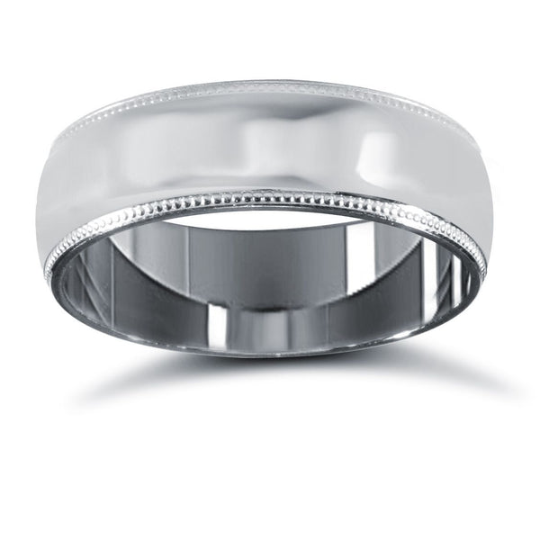 18k White Gold Ring - 18ct White Gold Standard Weight Court Profile Mirror Finish Wedding Ring - by Hearts Forever Jewellers