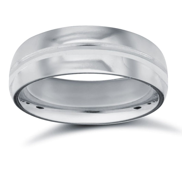18k White Gold Ring - 18ct White Gold Standard Weight Court Profile Mirror Finish Wedding Ring - by Hearts Forever Jewellers