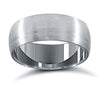 18k White Gold Ring - 18ct White Gold Standard Weight Court Profile Satin Wedding Ring - by Hearts Forever Jewellers