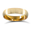 18k Yellow Gold Ring - 18ct Yellow Gold Standard Weight Court Profile Mirror Finish Wedding Ring - by Hearts Forever Jewellers