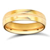 18k Yellow Gold Ring - 18ct Yellow Gold Standard Weight Court Profile Mirror Finish Wedding Ring - by Hearts Forever Jewellers