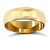 18k Yellow Gold Ring - 18ct Yellow Gold Standard Weight Court Profile Mirror Finish Wedding Ring - by Hearts Forever Jewellers