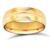 18k Yellow Gold Ring - 18ct Yellow Gold Standard Weight Court Profile Mirror Finish Wedding Ring - by Hearts Forever Jewellers