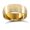 18k Yellow Gold Ring - 18ct Yellow Gold Standard Weight Court Profile Satin Wedding Ring - by Hearts Forever Jewellers