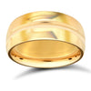 18k Yellow Gold Ring - 18ct Yellow Gold Standard Weight Court Profile Centre Groove Wedding Ring - by Hearts Forever Jewellers