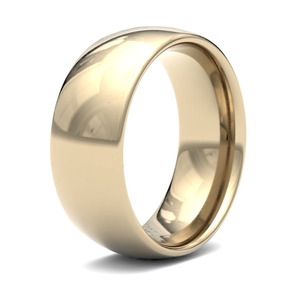 18k Yellow Gold Ring - 18ct Yellow Gold Standard Weight Court Profile Mirror Finish Wedding Ring - by Hearts Forever Jewellers
