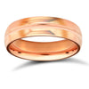 9k Rose Gold Ring - 9ct Rose Gold Standard Weight Court Profile Mirror Finish Wedding Ring - by Hearts Forever Jewellers