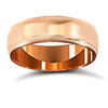 9k Rose Gold Ring - 9ct Rose Gold Standard Weight Court Profile Mirror Finish Wedding Ring - by Hearts Forever Jewellers