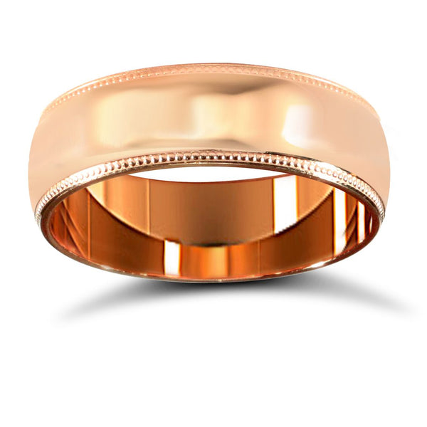9k Rose Gold Ring - 9ct Rose Gold Standard Weight Court Profile Mirror Finish Wedding Ring - by Hearts Forever Jewellers