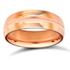 9ct Rose Gold Premium Weight Court Profile Mirror Finish Wedding Ring