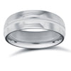 9ct White Gold Premium Weight Court Profile Mirror Finish Wedding Ring