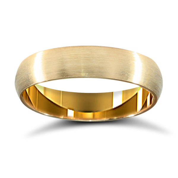 9k Yellow Gold Ring - 9ct Yellow Gold Standard Weight Court Profile Mirror Finish Wedding Ring - by Hearts Forever Jewellers