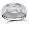 Palladium Standard Weight Court Profile Centre Groove Wedding Ring