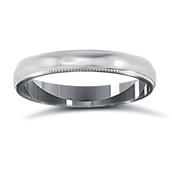 Platinum Ring - Platinum Standard Weight Court Profile Mirror Finish Wedding Ring - by Hearts Forever Jewellers