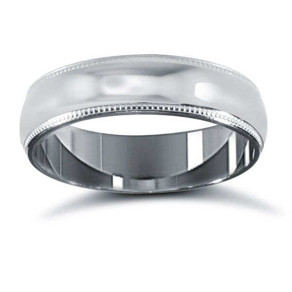 Platinum Ring - Platinum Standard Weight Court Profile Mirror Finish Wedding Ring - by Hearts Forever Jewellers
