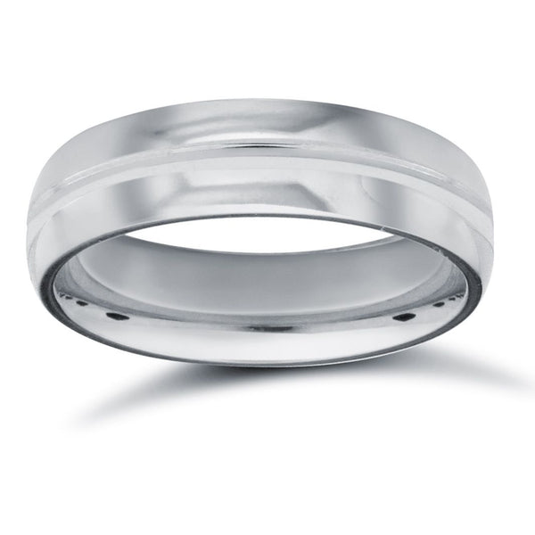 Platinum Ring - Platinum Standard Weight Court Profile Mirror Finish Wedding Ring - by Hearts Forever Jewellers