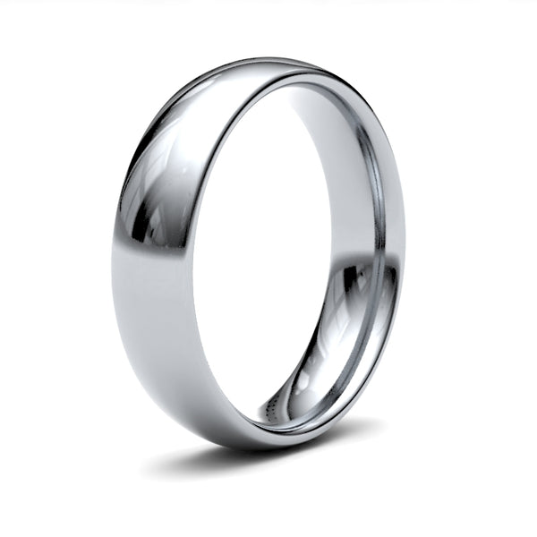 Platinum Ring - Platinum Standard Weight Court Profile Mirror Finish Wedding Ring - by Hearts Forever Jewellers