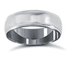 Platinum Premium Weight Court Profile Mirror Finish Wedding Ring