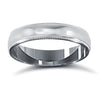 18ct White Gold Premium Weight D-Shape Profile Mirror Finish Wedding Ring