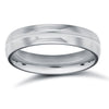 18ct White Gold Premium Weight D-Shape Profile Mirror Finish Wedding Ring