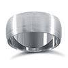 18ct White Gold Standard Weight D-Shape Profile Satin Wedding Ring