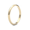 18ct Yellow Gold Standard Weight D-Shape Profile Mirror Finish Wedding Ring