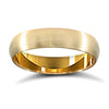 18ct Yellow Gold Premium Weight D-Shape Profile Mirror Finish Wedding Ring