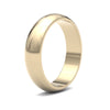 18ct Yellow Gold Standard Weight D-Shape Profile Mirror Finish Wedding Ring