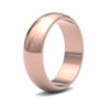 9ct Rose Gold Standard Weight D-Shape Profile Mirror Finish Wedding Ring