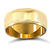 9ct Yellow Gold Premium Weight D-Shape Profile Mill Grain Wedding Ring