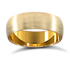 9ct Yellow Gold Standard Weight D-Shape Profile Mirror Finish Wedding Ring