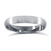 Platinum Standard Weight D-Shape Profile Mirror Finish Wedding Ring