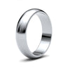 Platinum Standard Weight D-Shape Profile Mirror Finish Wedding Ring