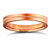 18k Rose Gold Ring - 18ct Rose Gold Standard Weight Flat Court Profile Mirror Finish Wedding Ring - by Hearts Forever Jewellers