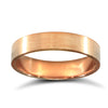 18k Rose Gold Ring - 18ct Rose Gold Standard Weight Flat Court Profile Mirror Finish Wedding Ring - by Hearts Forever Jewellers