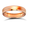 18k Rose Gold Ring - 18ct Rose Gold Standard Weight Flat Court Profile Mirror Finish Wedding Ring - by Hearts Forever Jewellers