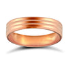 18k Rose Gold Ring - 18ct Rose Gold Standard Weight Flat Court Profile Mirror Finish Wedding Ring - by Hearts Forever Jewellers