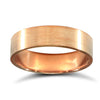 18k Rose Gold Ring - 18ct Rose Gold Standard Weight Flat Court Profile Mirror Finish Wedding Ring - by Hearts Forever Jewellers