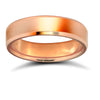 18ct Rose Gold Premium Weight Flat Court Profile Mirror Finish Wedding Ring