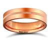 18k Rose Gold Ring - 18ct Rose Gold Standard Weight Flat Court Profile Mirror Finish Wedding Ring - by Hearts Forever Jewellers