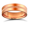 18ct Rose Gold Standard Weight Flat Court Profile Mirror Finish Wedding Ring