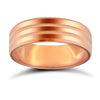18ct Rose Gold Standard Weight Flat Court Profile Mirror Finish Wedding Ring